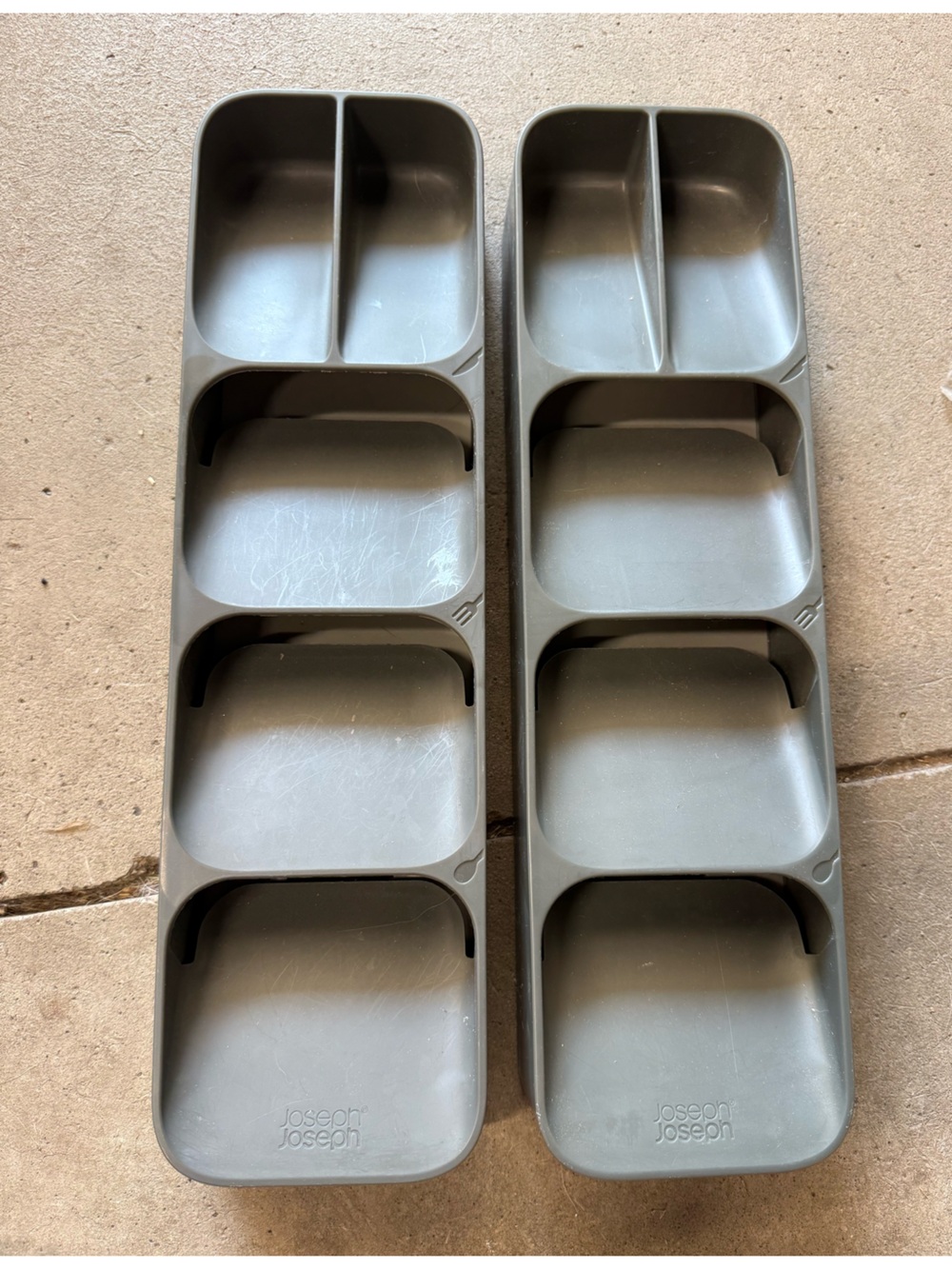 Gray Silverware Trays